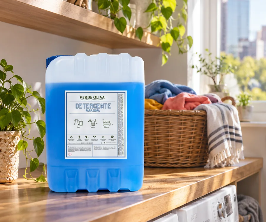 Envase de Detergente para Ropa Verde Oliva