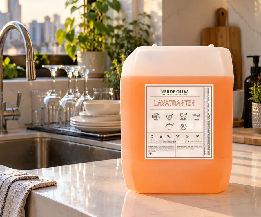 Envase de Lavatrastes Verde Oliva
