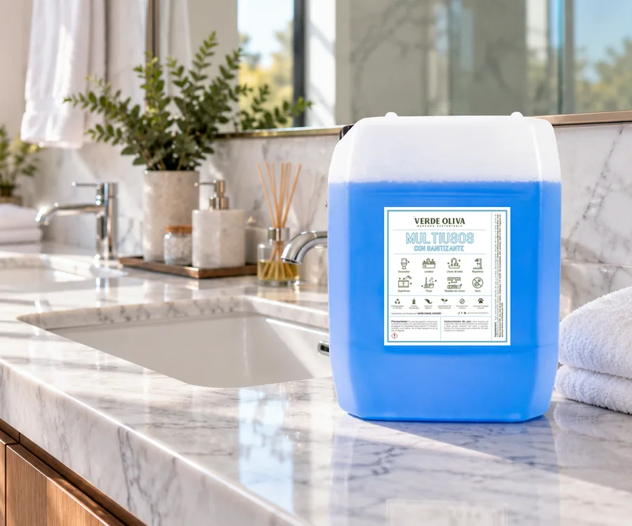 Envase de Multiusos con Sanitizante Verde Oliva